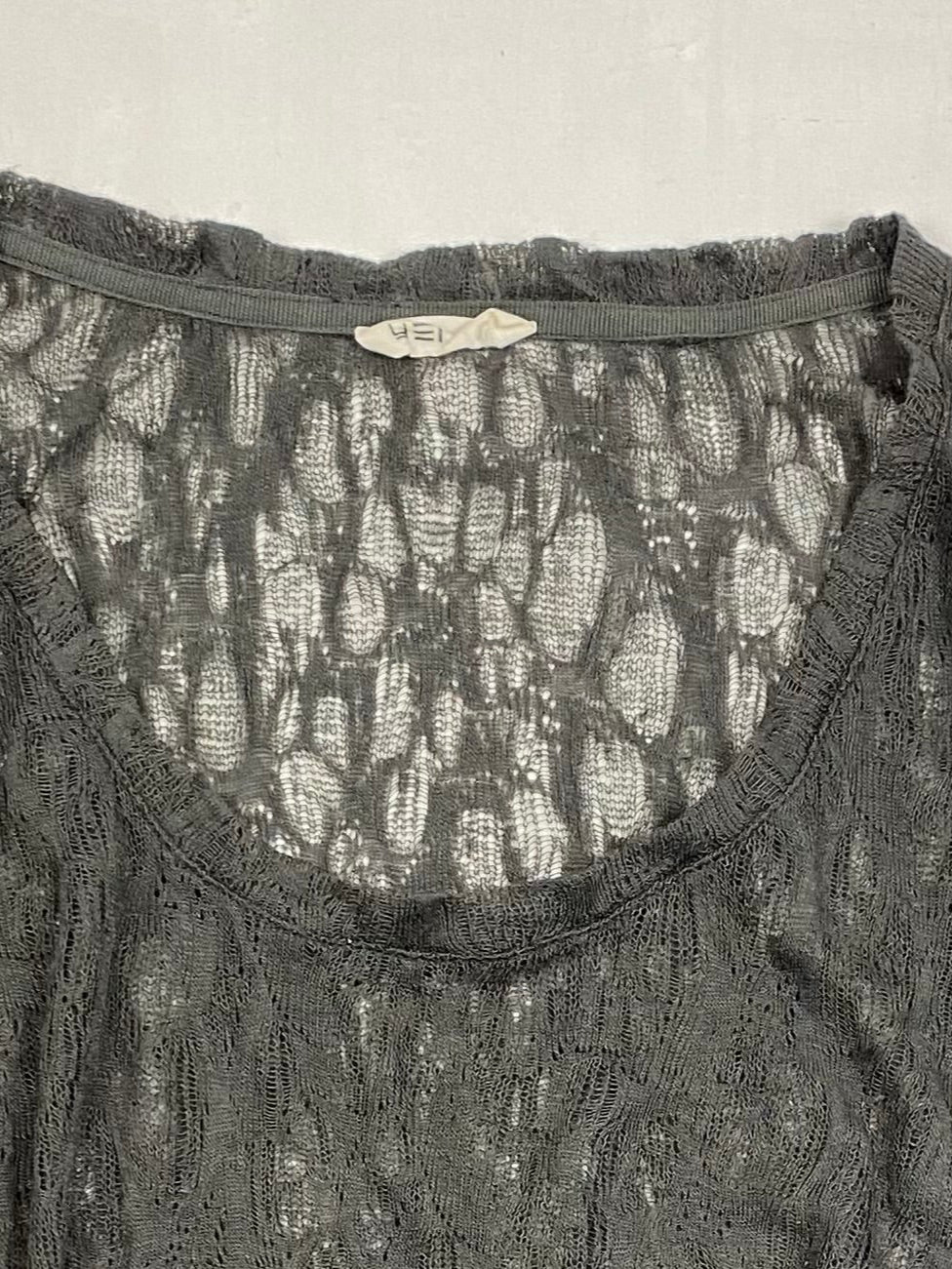 Grey see trough long sleeves top (S/M)