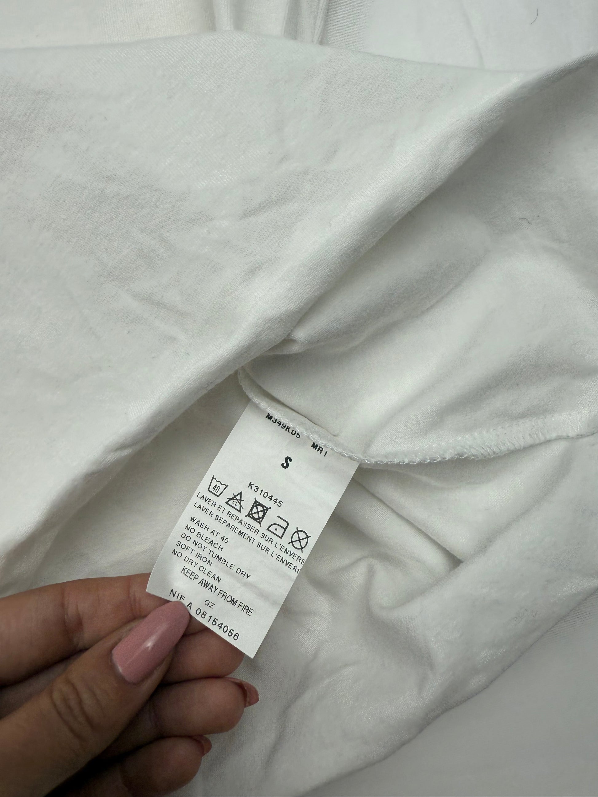 White cotton logo tee (S/M)