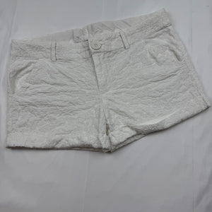 White 100% cotton low rise mini short (S)