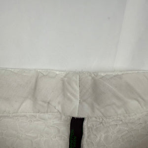 White 100% cotton low rise mini short (S)