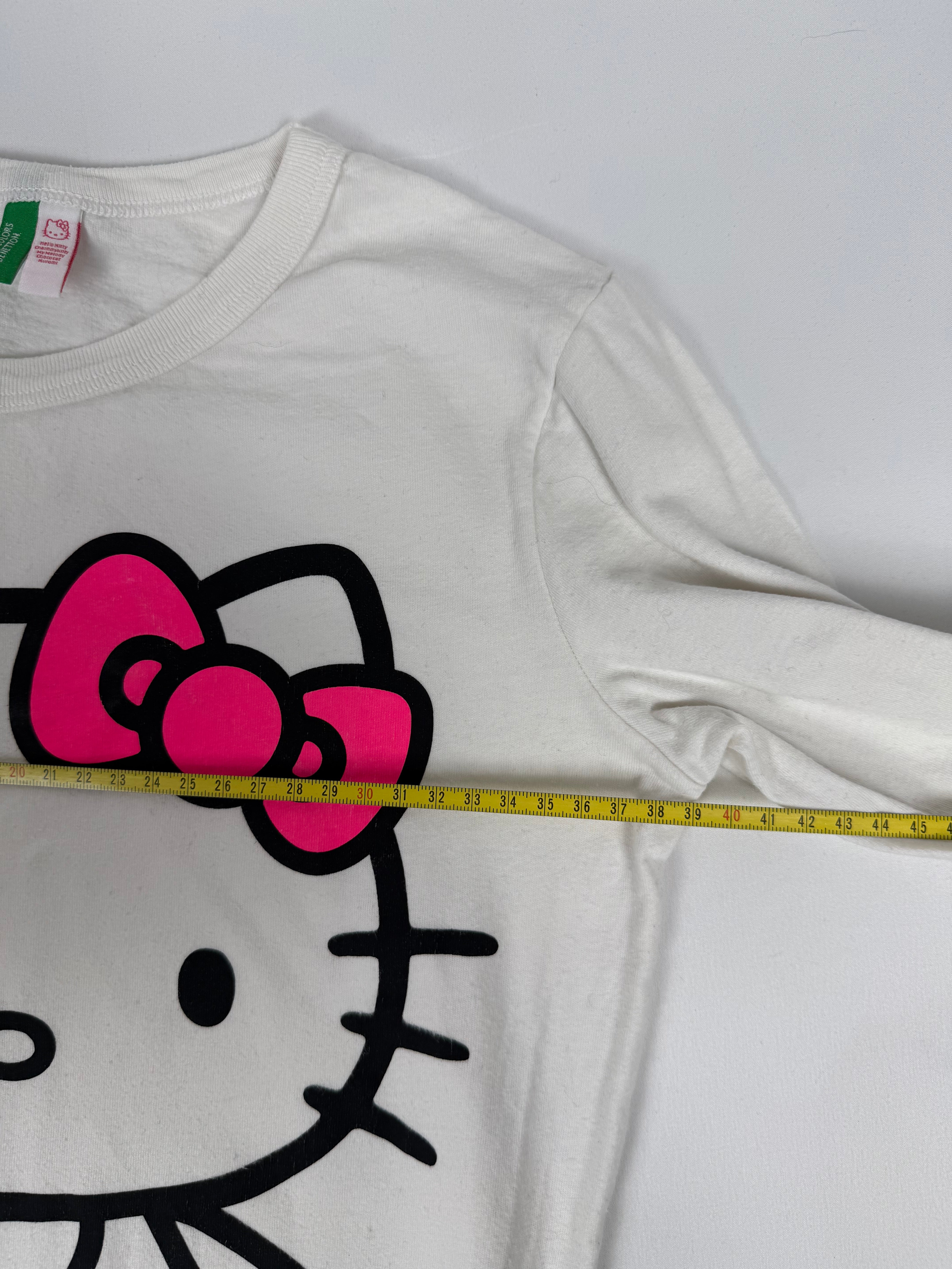 White graphic long sleeves top (XS)