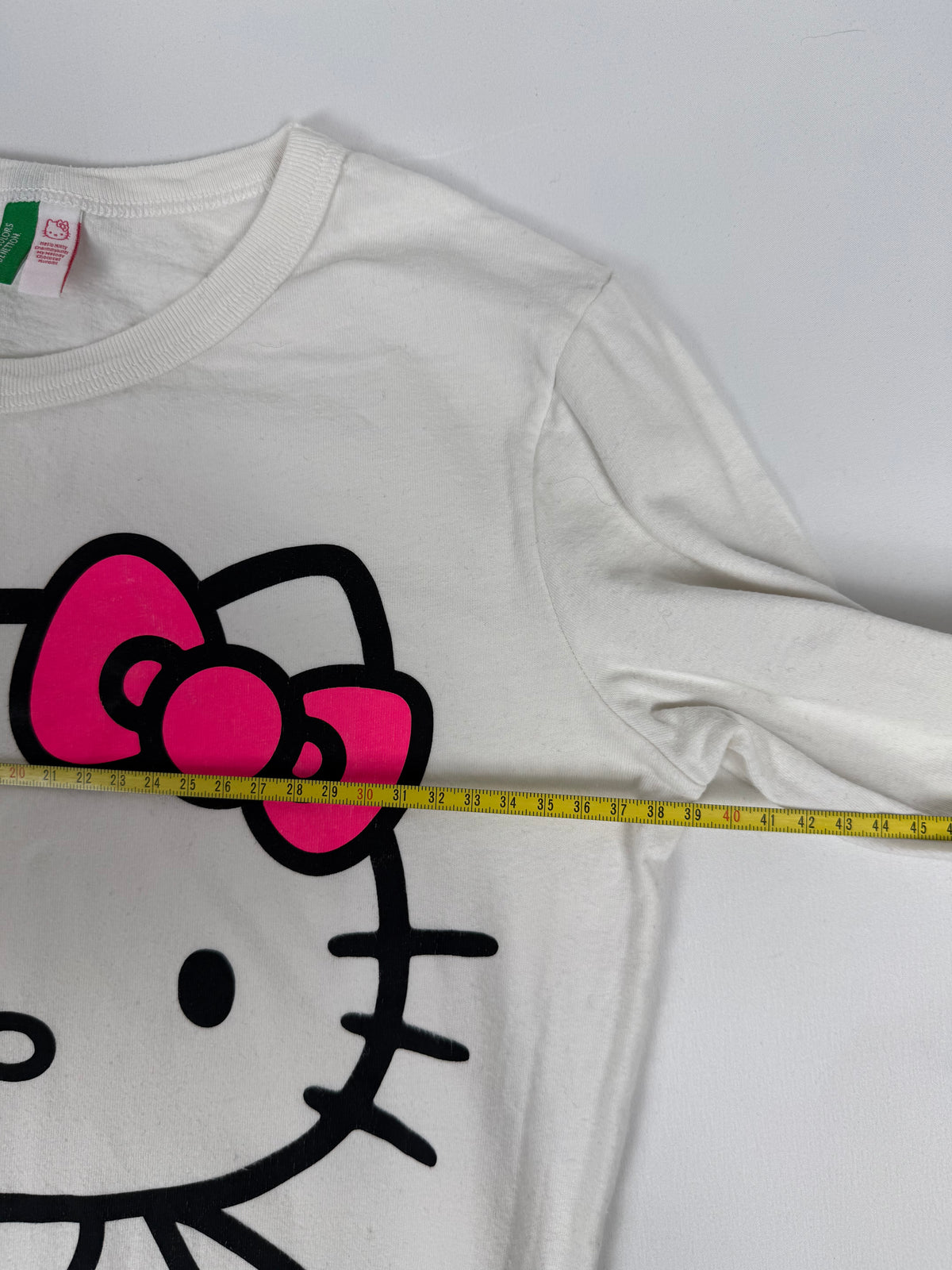 White graphic long sleeves top (XS)