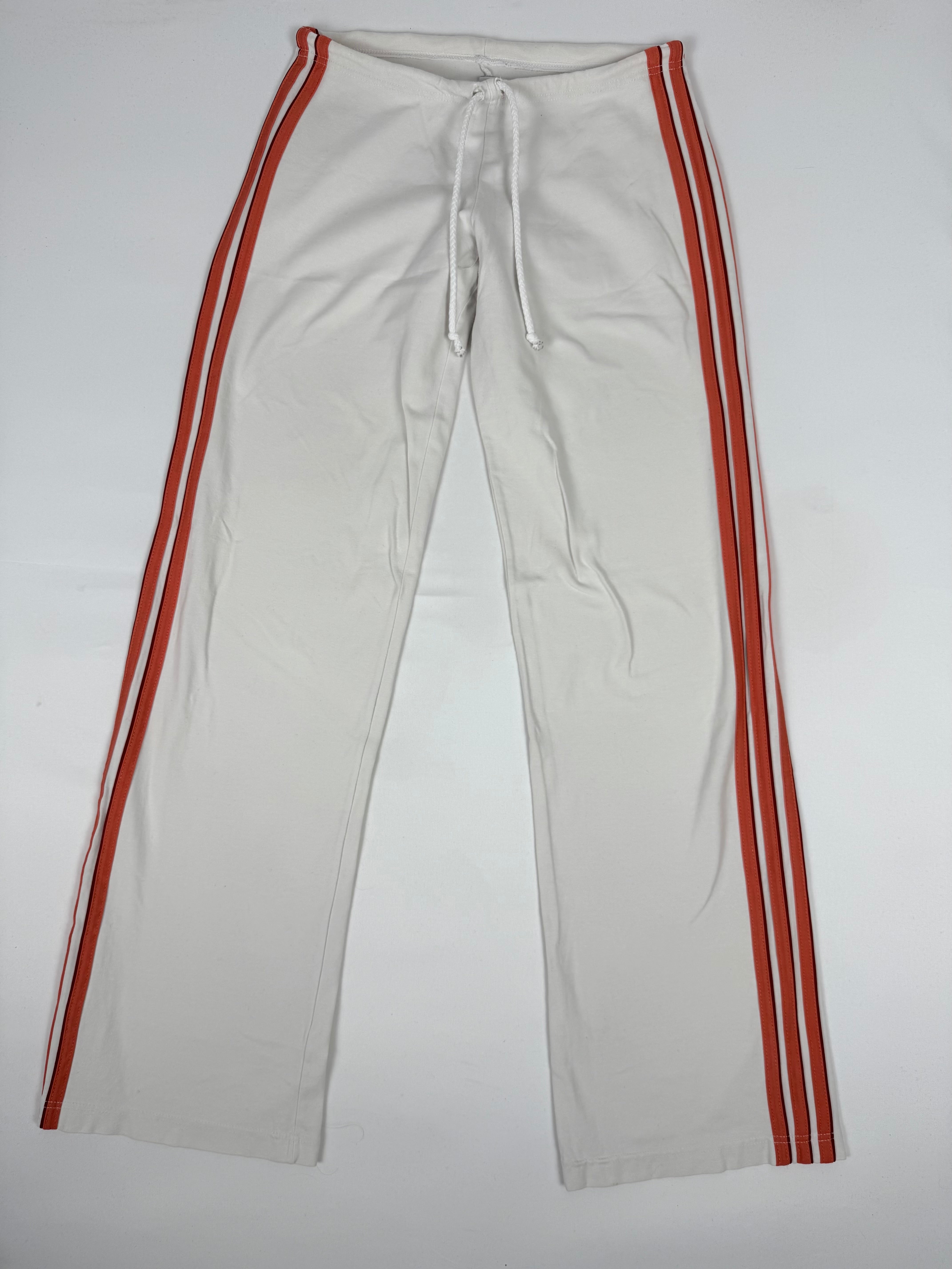 White low rise joggers pants (S)