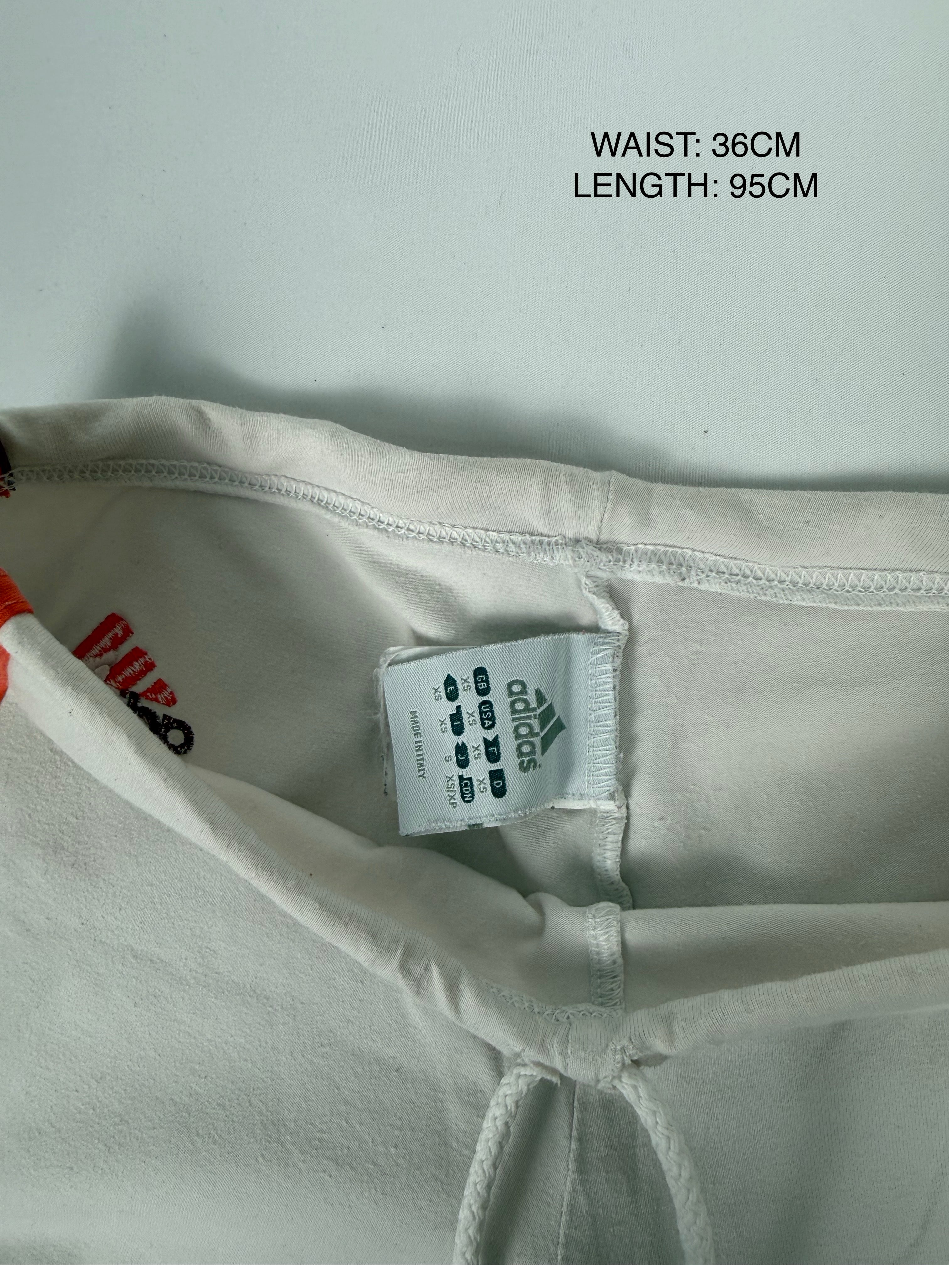 White low rise joggers pants (S)