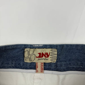 White denim low rise mini skirt (XS)