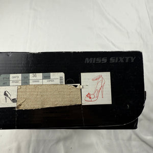 Black 100% leather rhinestones heels (36)