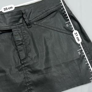 Khaki low rise mini office skirt (S)