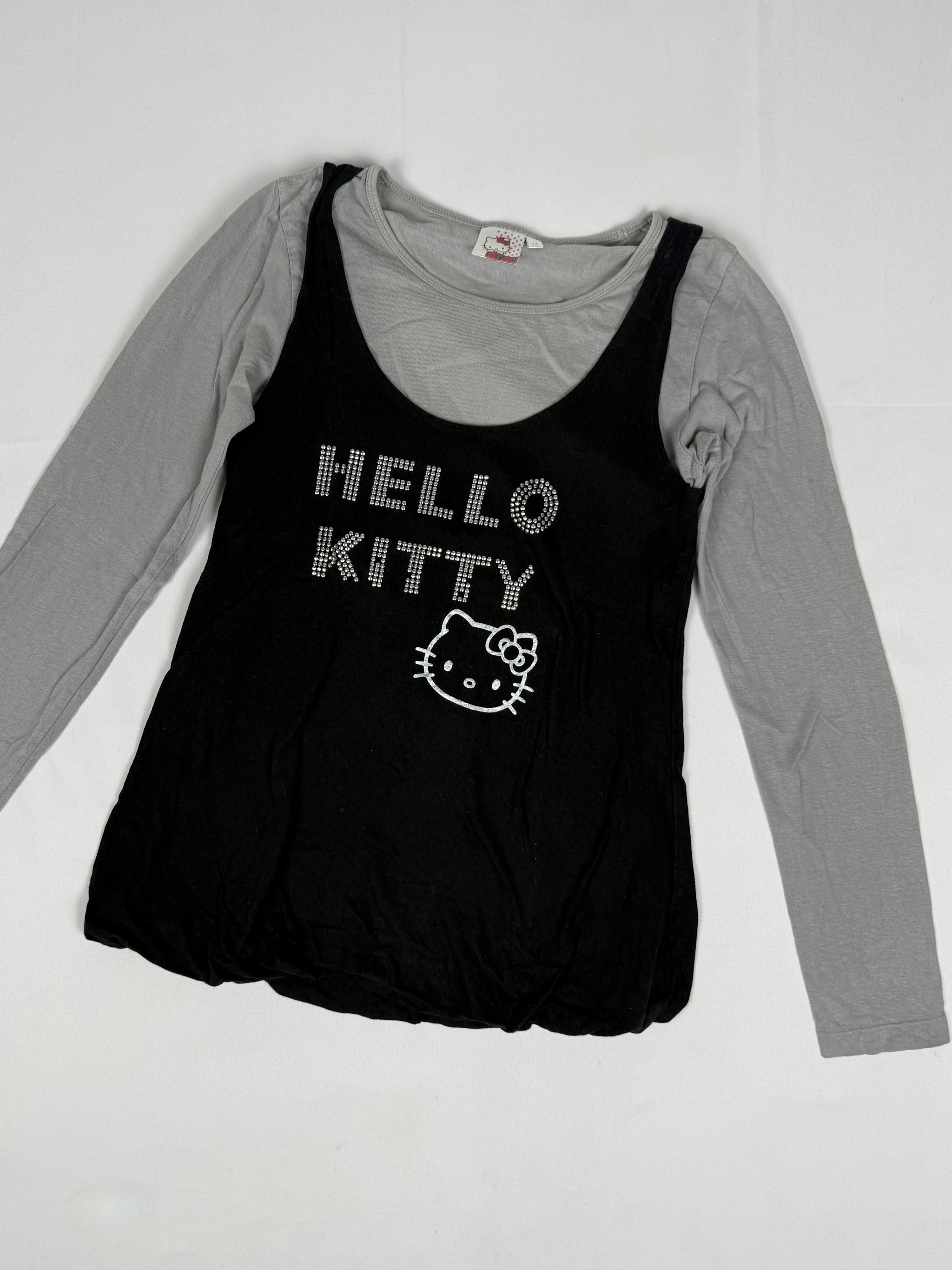 Black cotton long sleeves top (S/M)