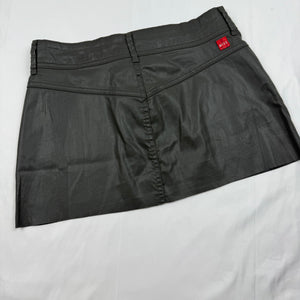 Khaki low rise mini office skirt (S)