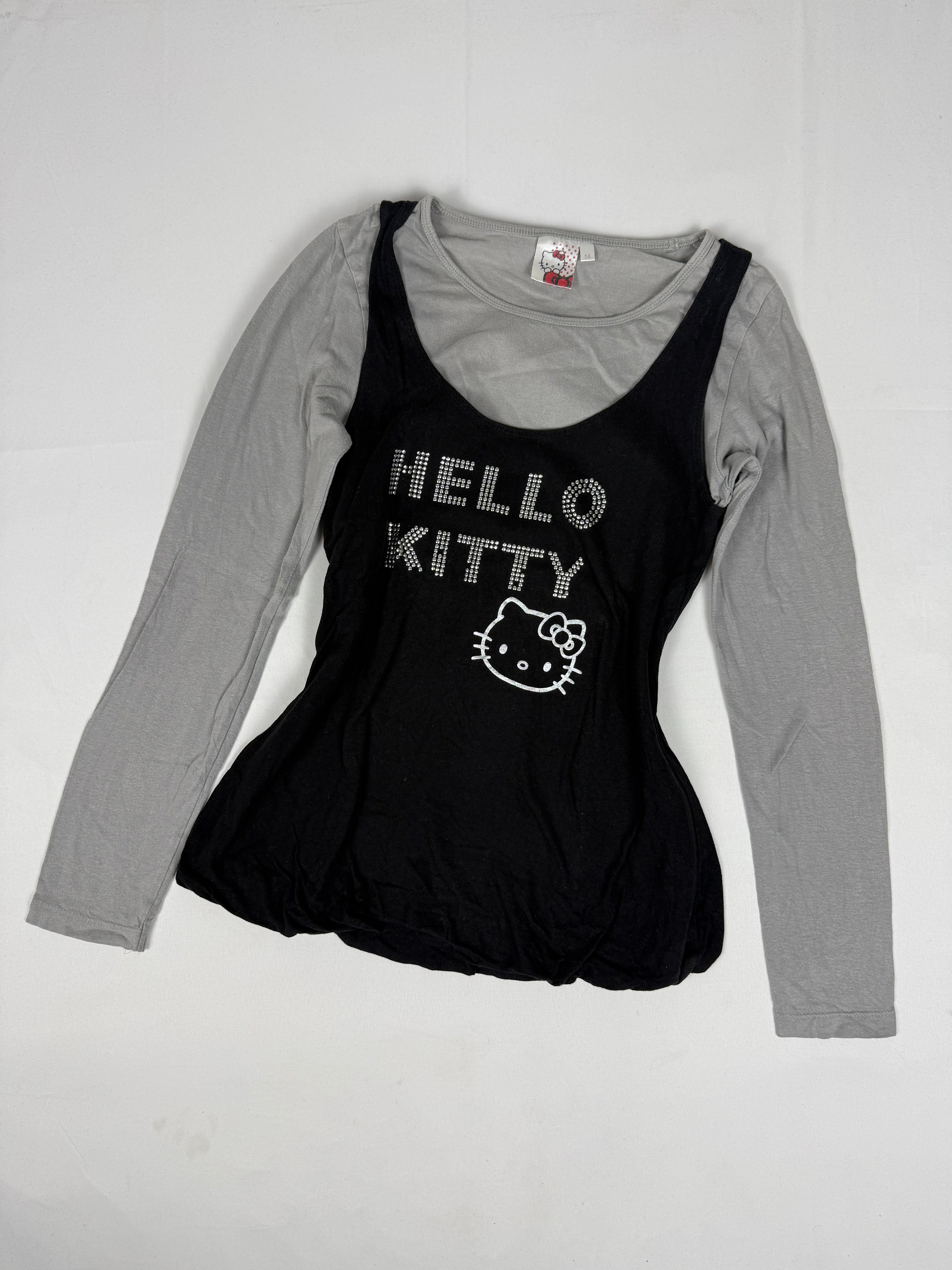 Black cotton long sleeves top (S/M)