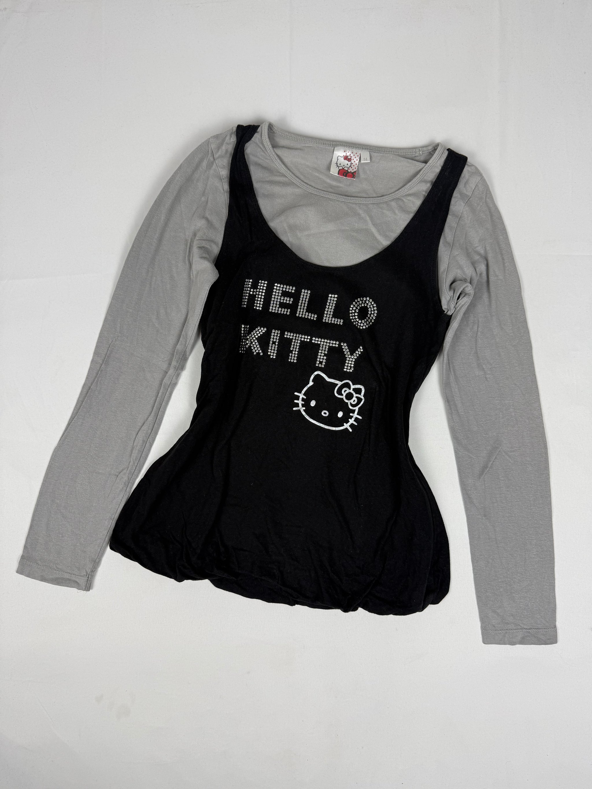 Black cotton long sleeves top (S/M)