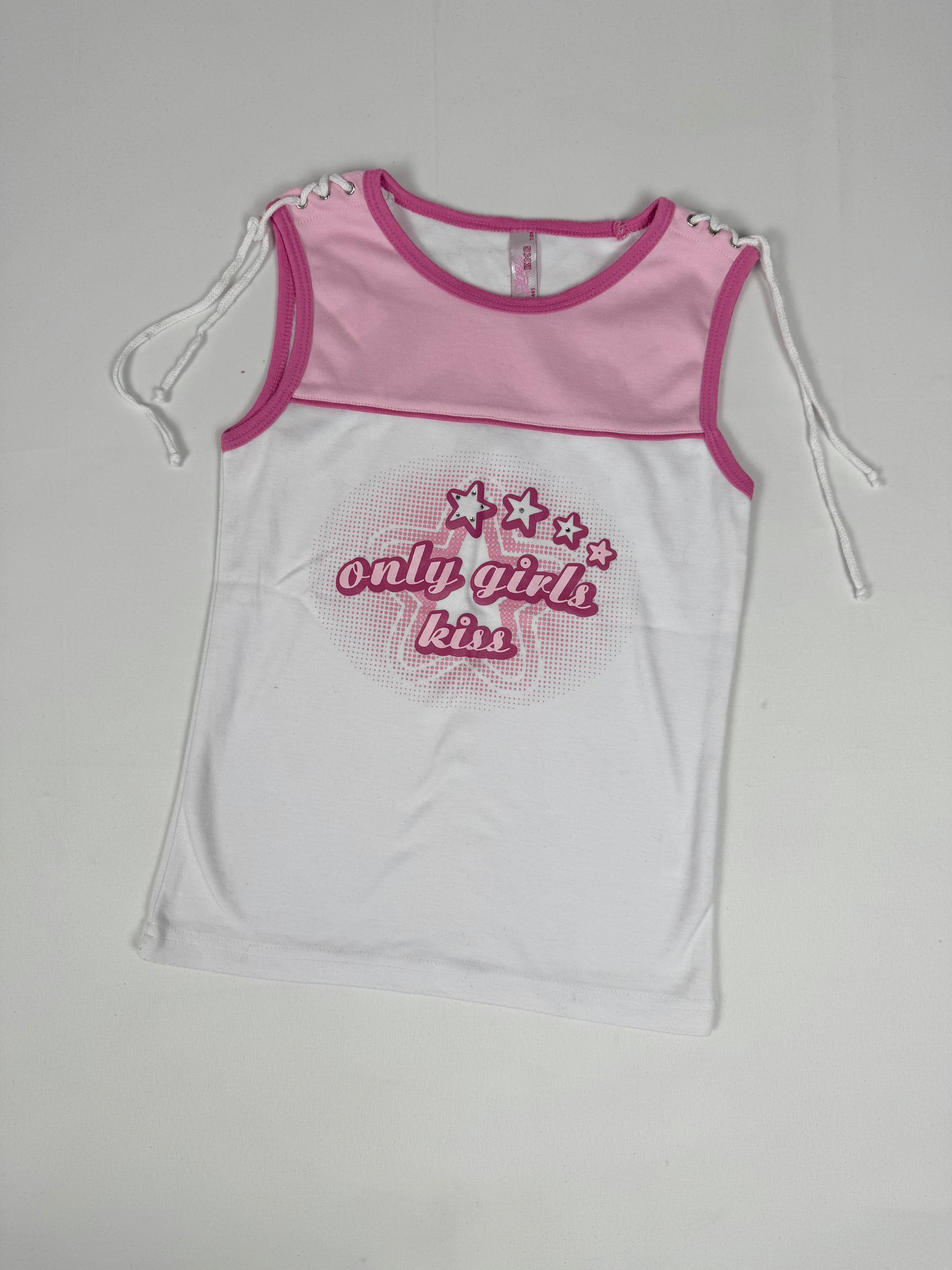 Baby pink graphic top (S)