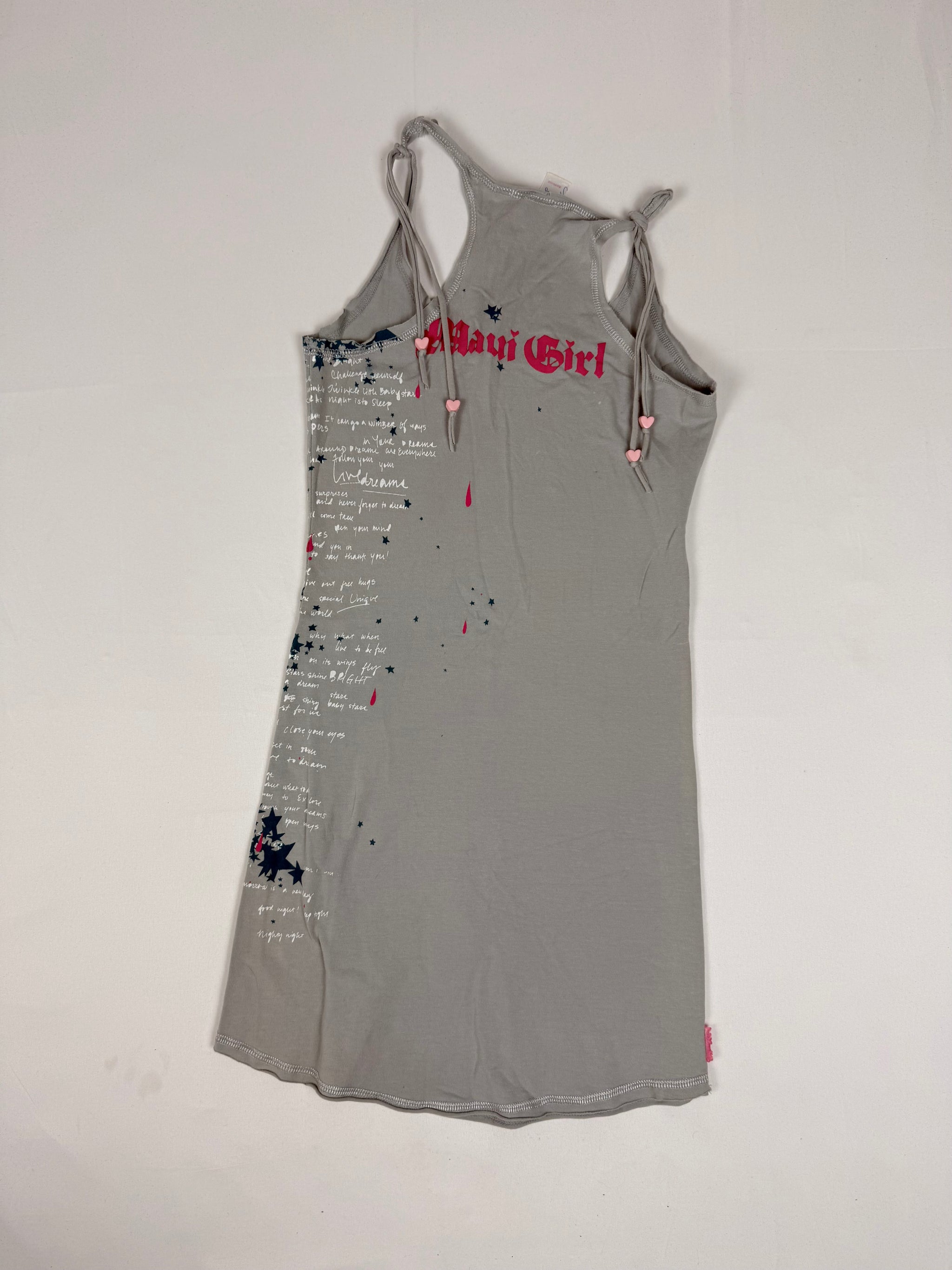 Grey stretchy tie up top (S)
