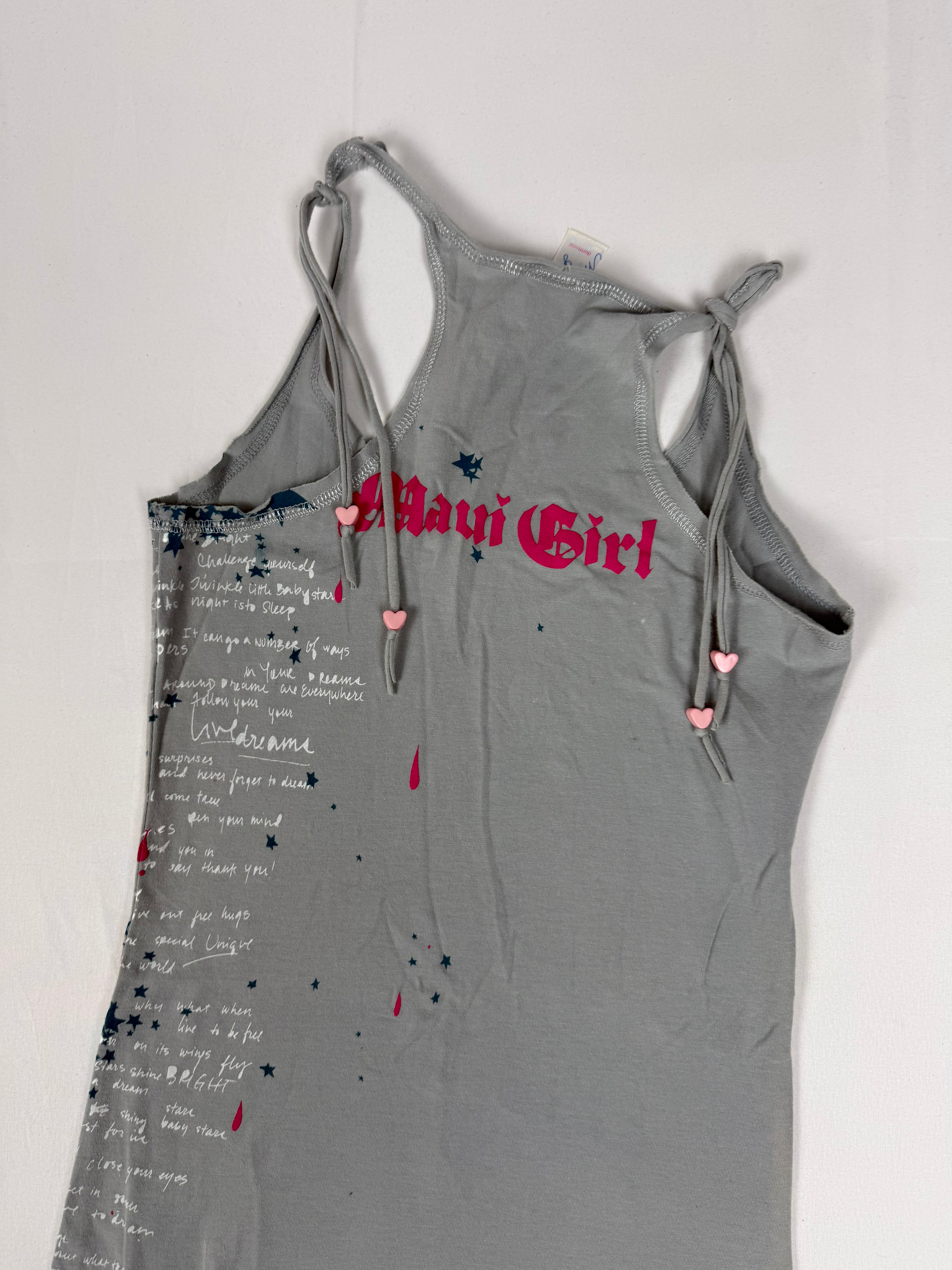 Grey stretchy tie up top (S)