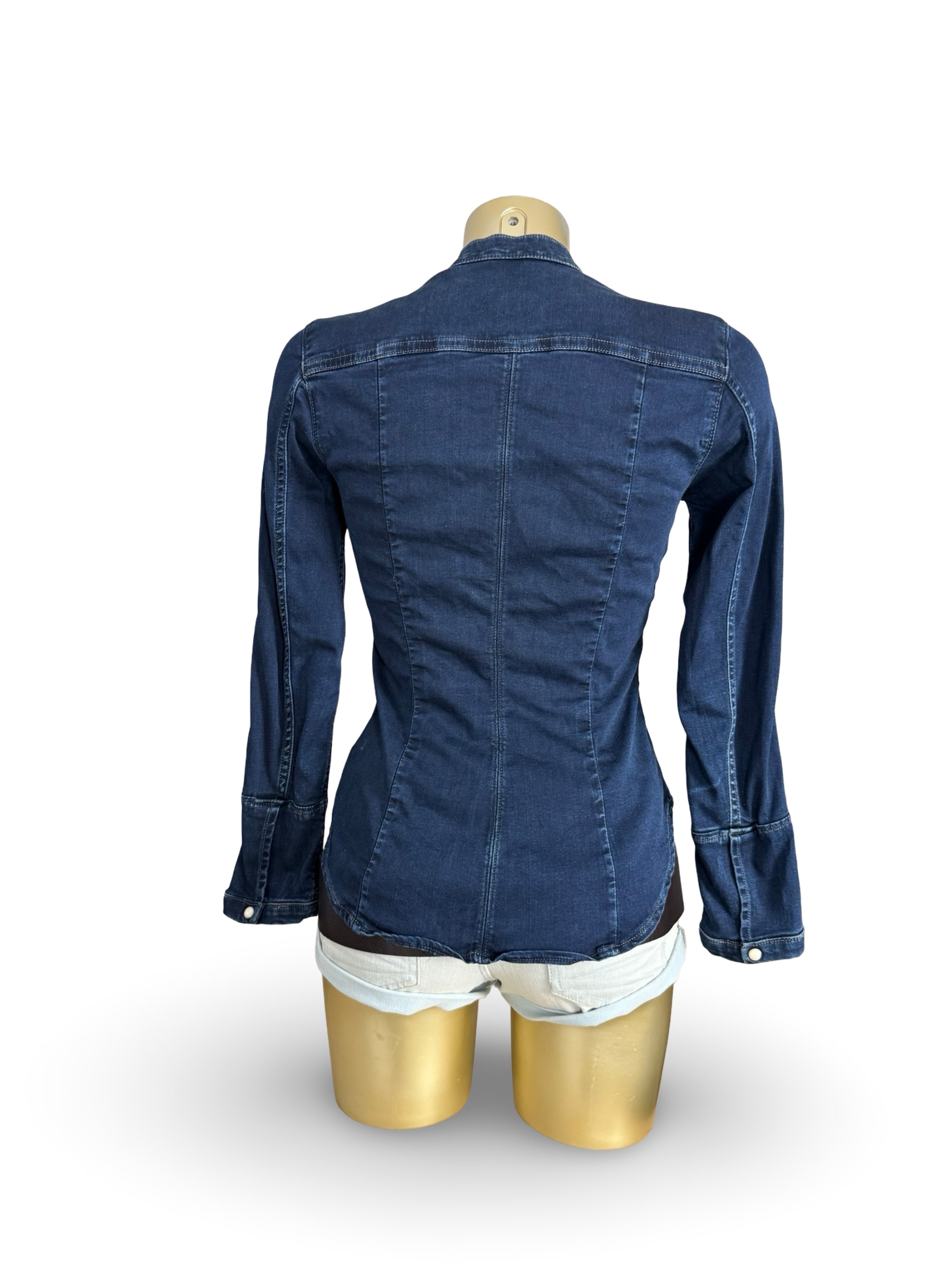 Blazer de bureau noir zippé (M)