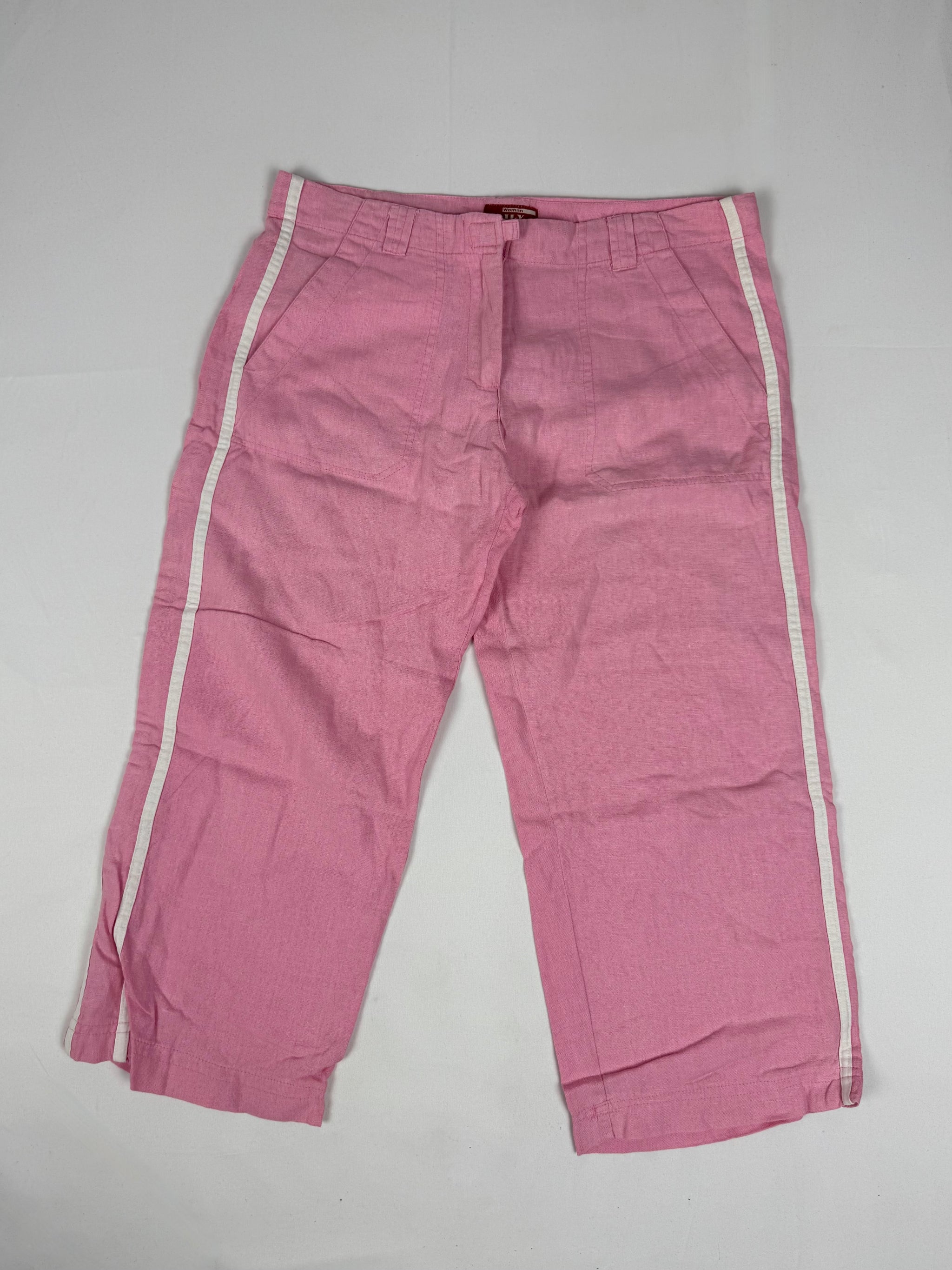 Baby pink low rise capri pants (M)