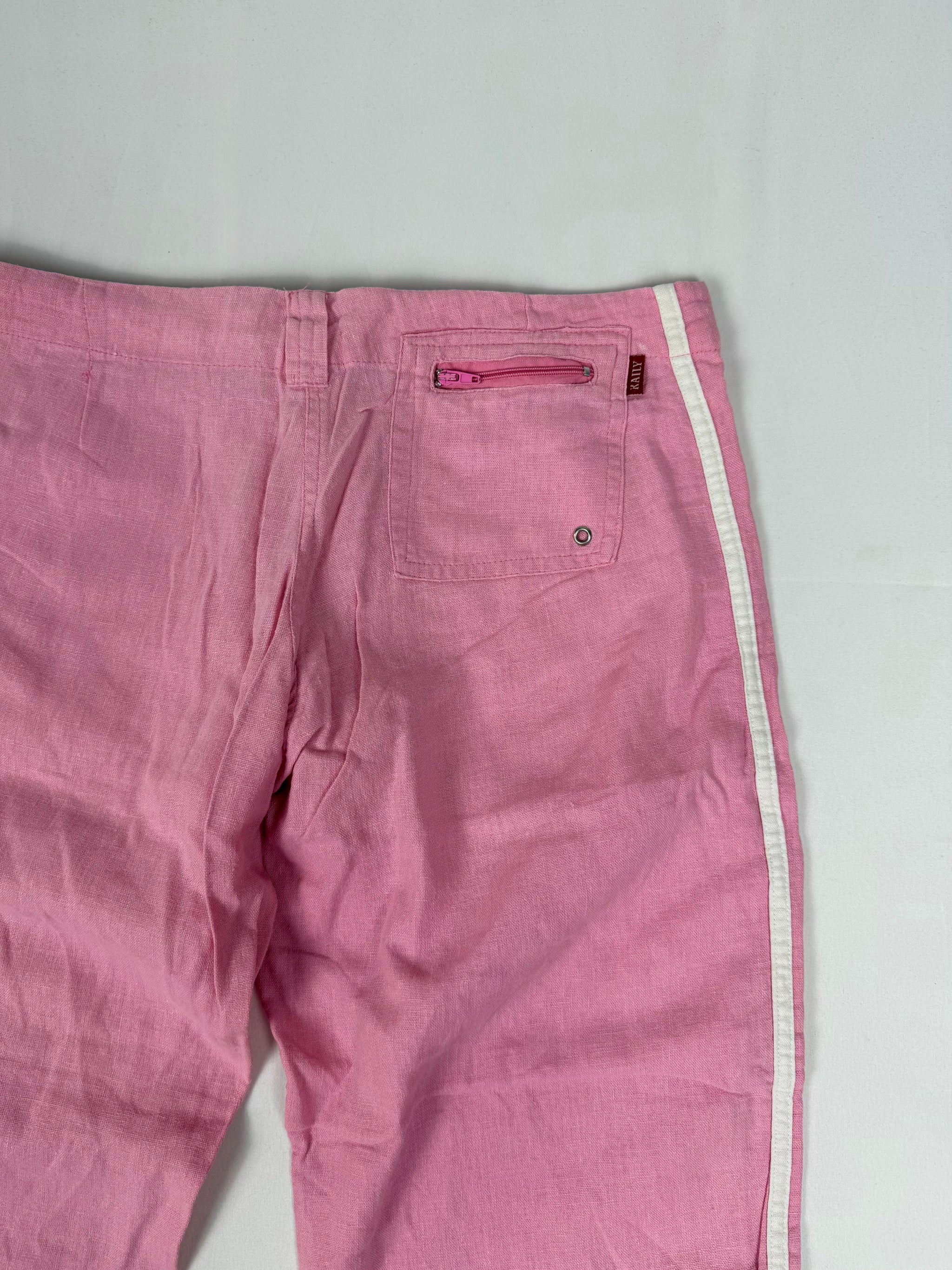 Baby pink low rise capri pants (M)