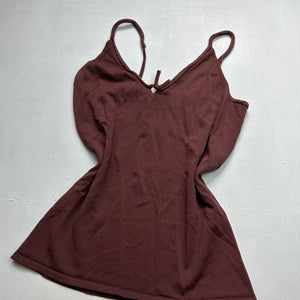 Coffee brown  knitted cami top (S/M)