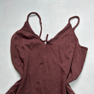 Coffee brown  knitted cami top (S/M)