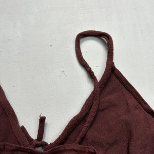 Coffee brown  knitted cami top (S/M)