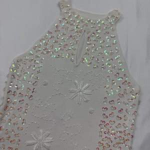 White sequins summer top (S/M)