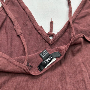 Coffee brown  knitted cami top (S/M)