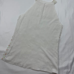 White sequins summer top (S/M)