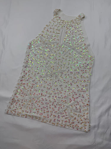 White sequins summer top (S/M)