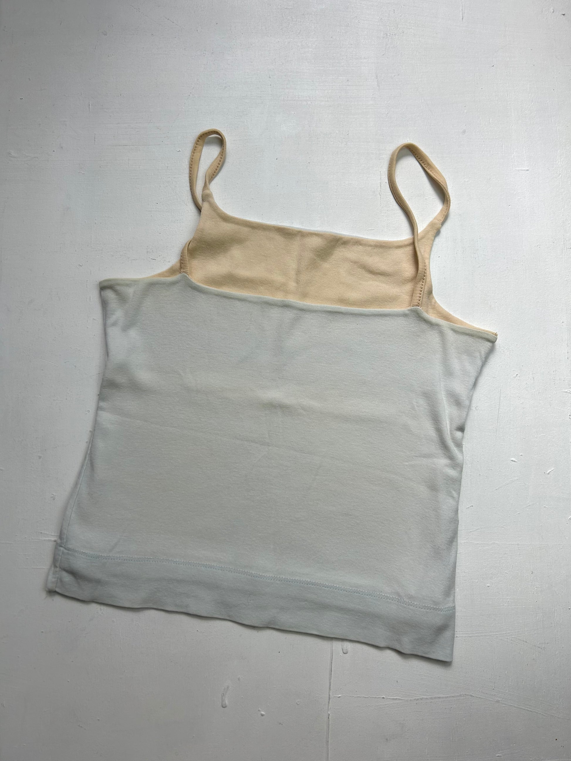 Baby blue/ beige cami top (S/M)