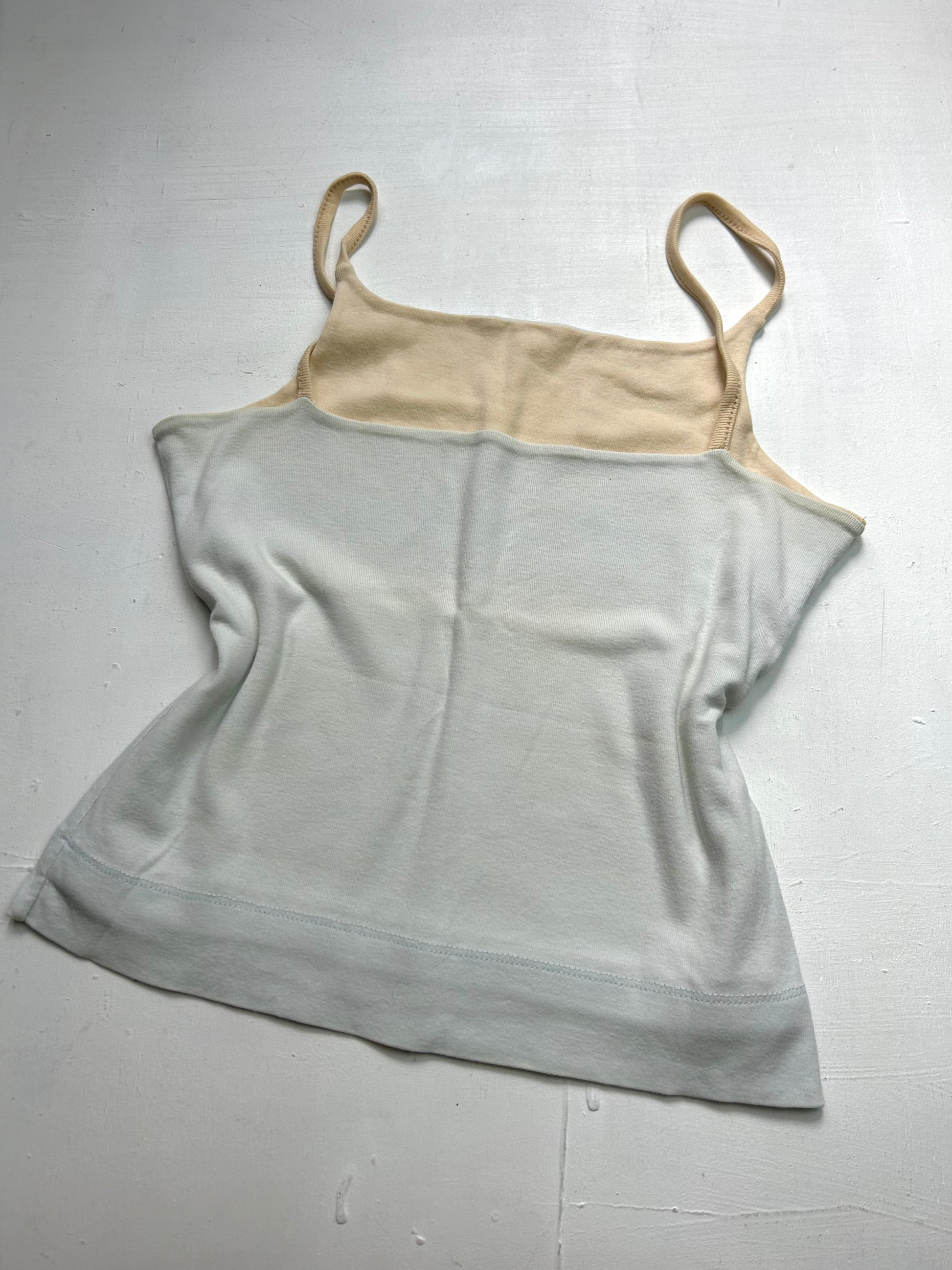 Baby blue/ beige cami top (S/M)