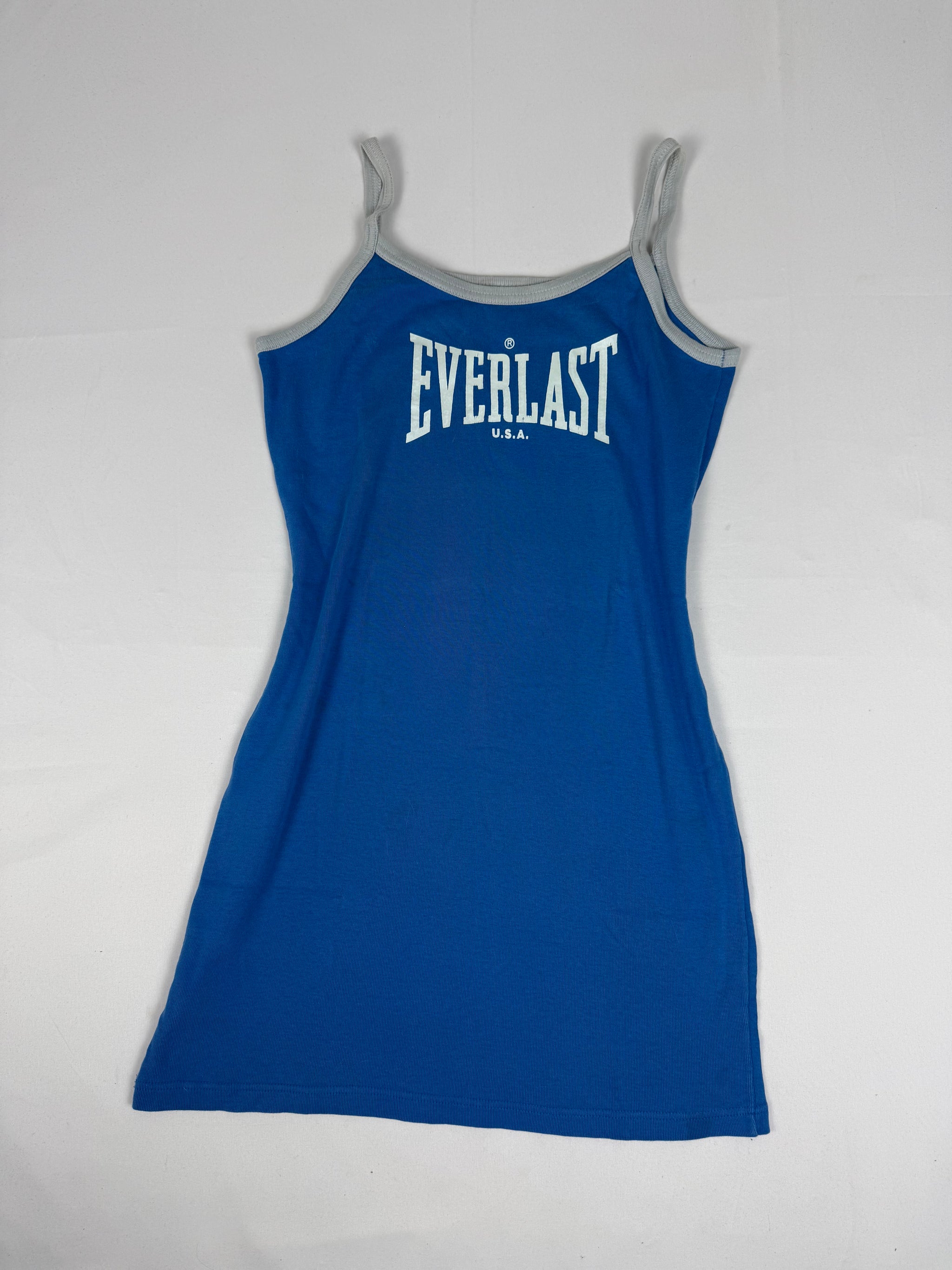 Blue cotton mini dress (M)