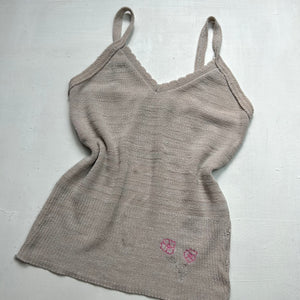 Beige knitted cami top (S)