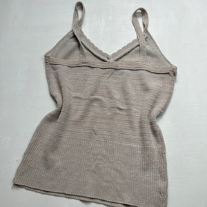 Beige knitted cami top (S)