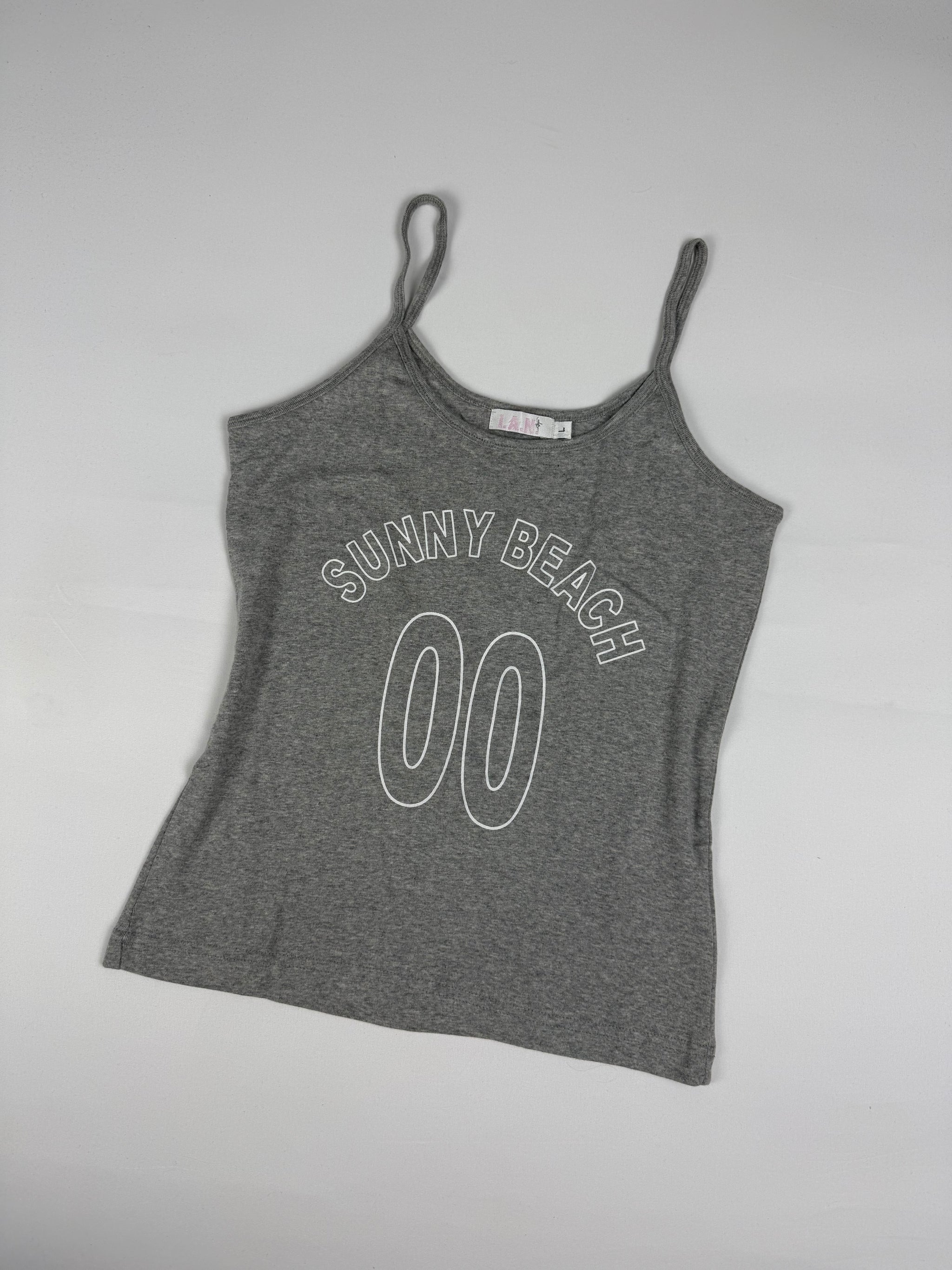 Grey cotton activewear top (M)