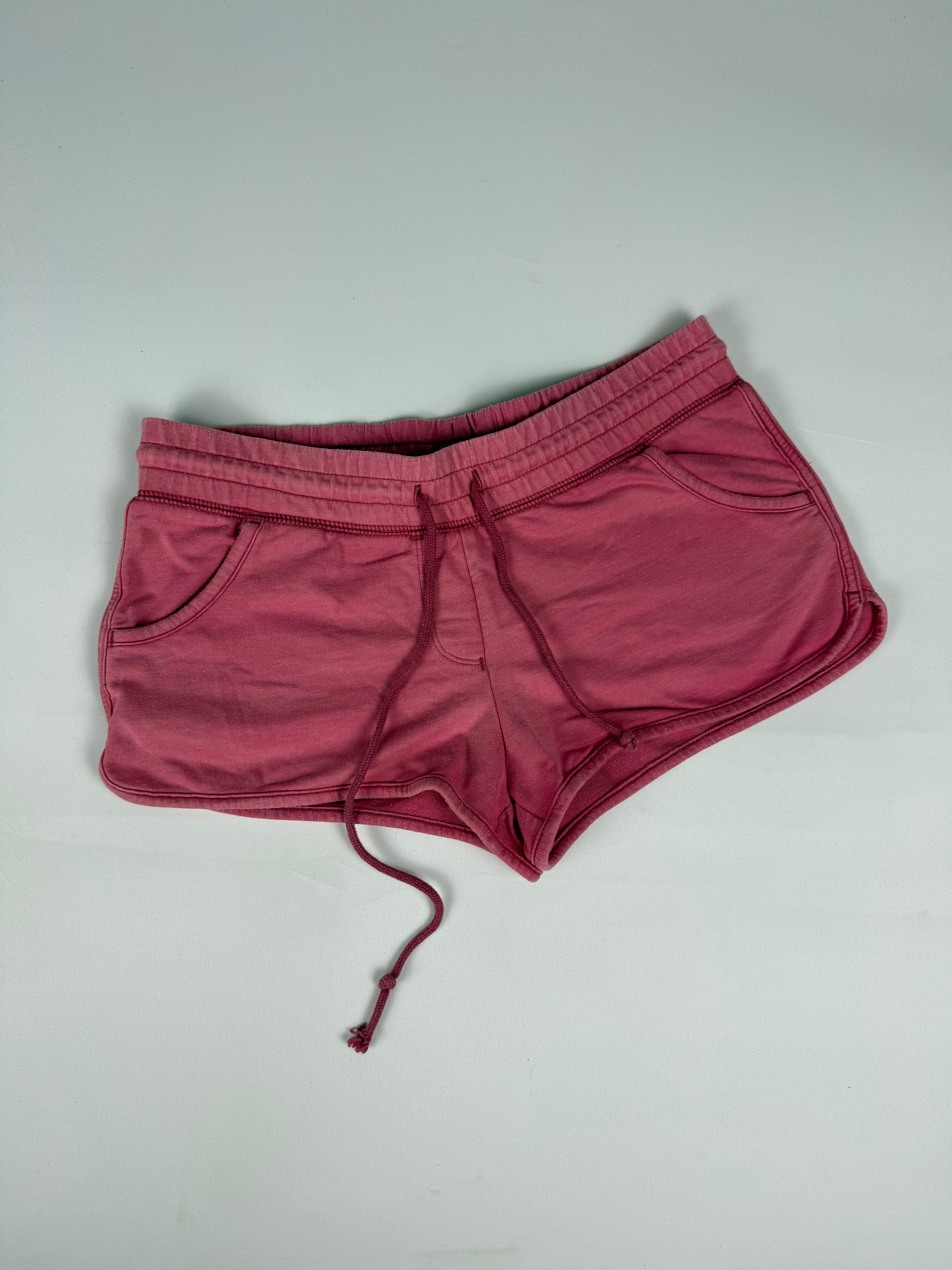 Pink cotton low rise mini short (S)