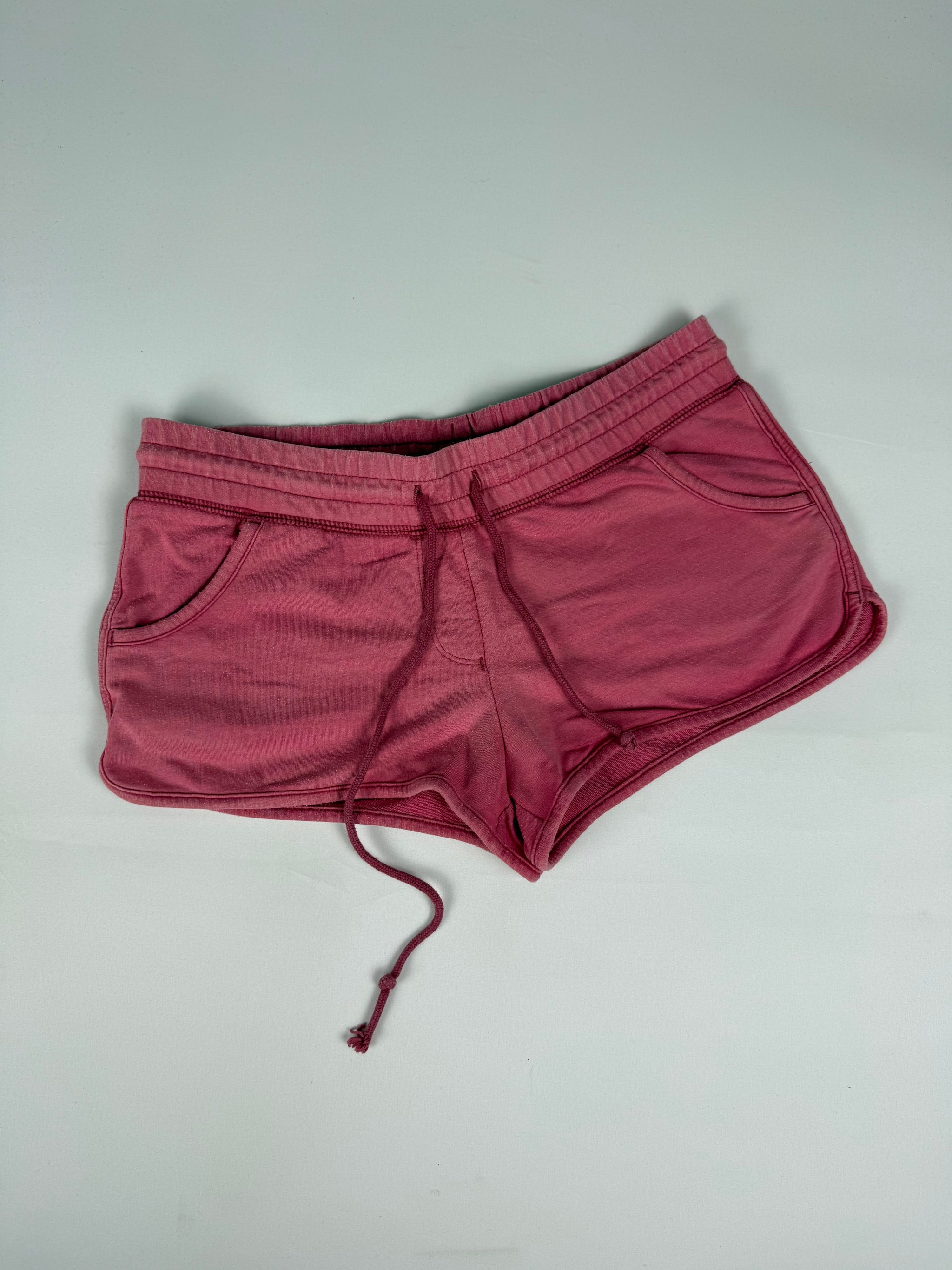Pink cotton low rise mini short (S)