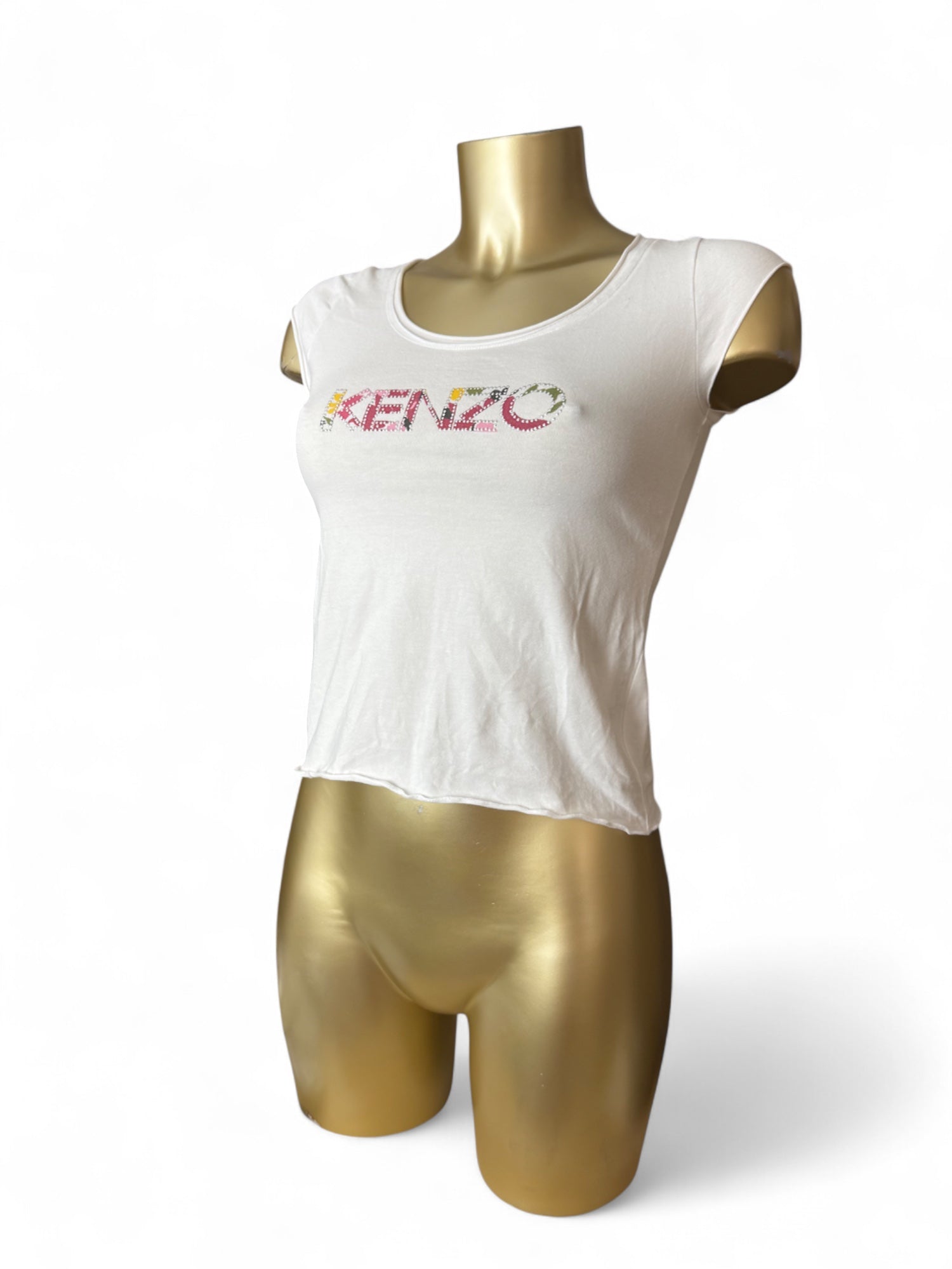White cotton logo tee (S/M)