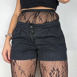 Black office low rise mini short (S)