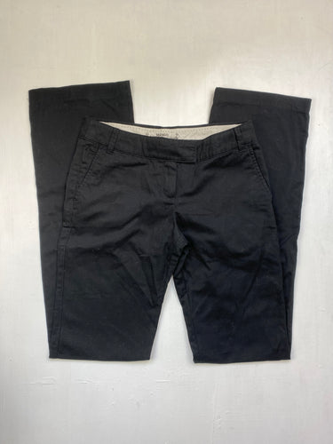 Black low waist straight legs office pants (XS)