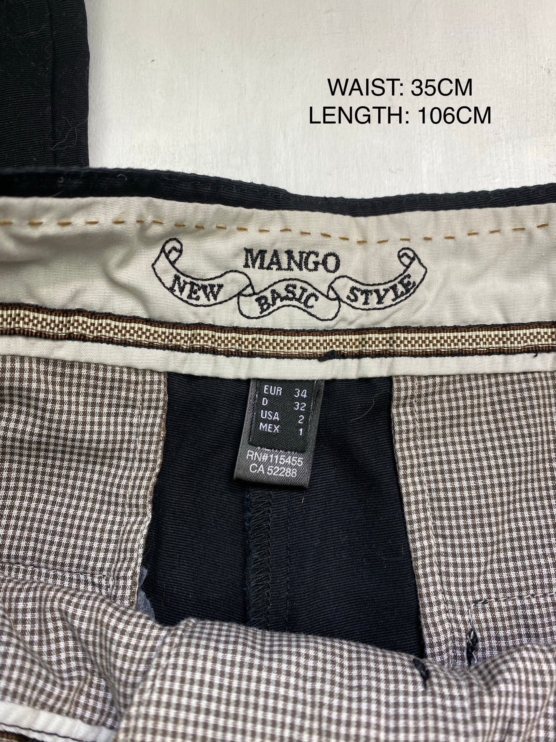 Black low waist straight legs office pants (XS)