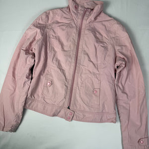 Baby pink zip up biker jacket (L)