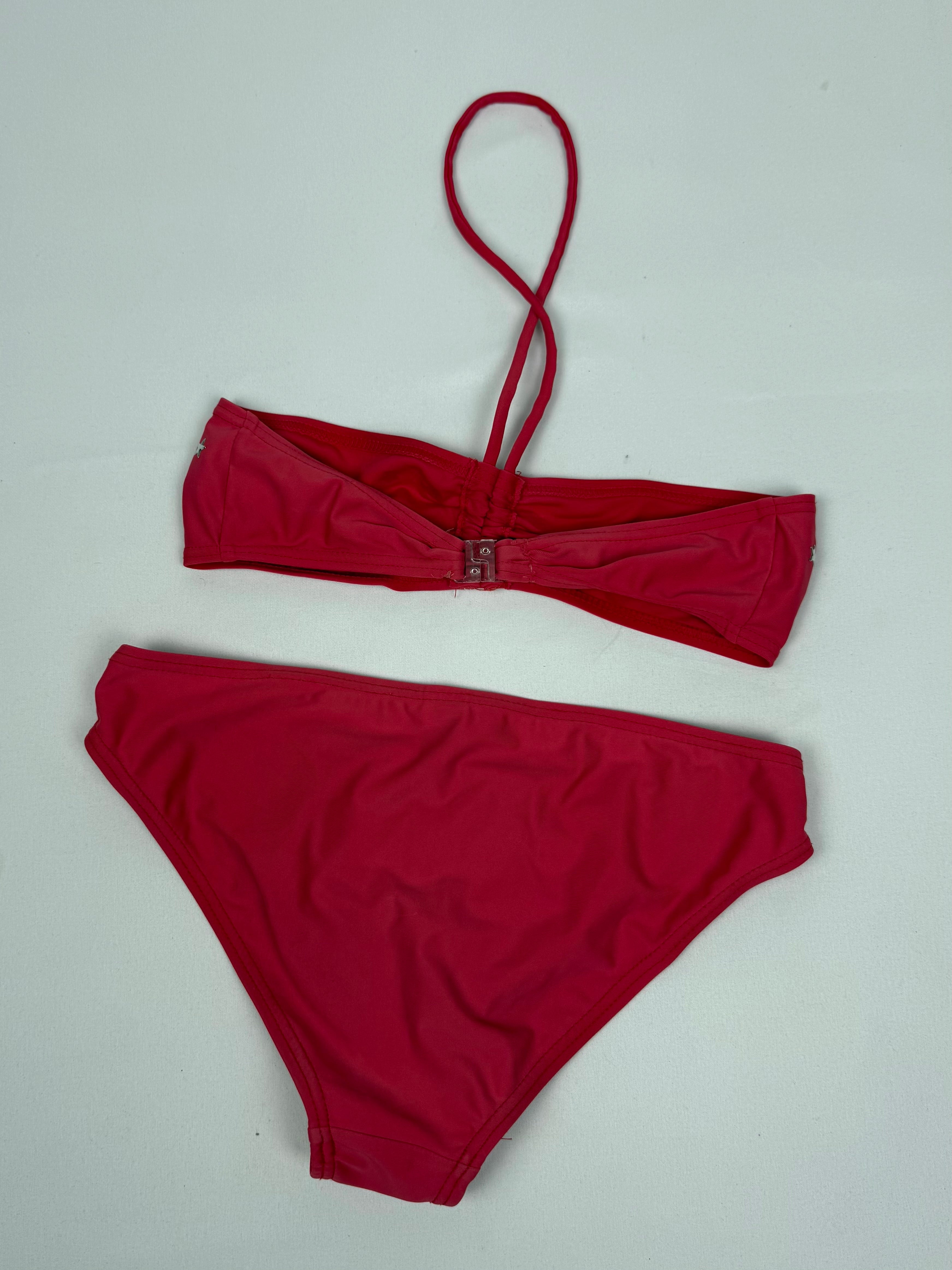 Red low rise bikini set (XS)