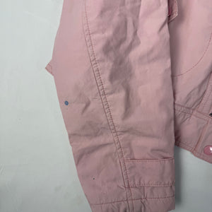 Baby pink zip up biker jacket (L)