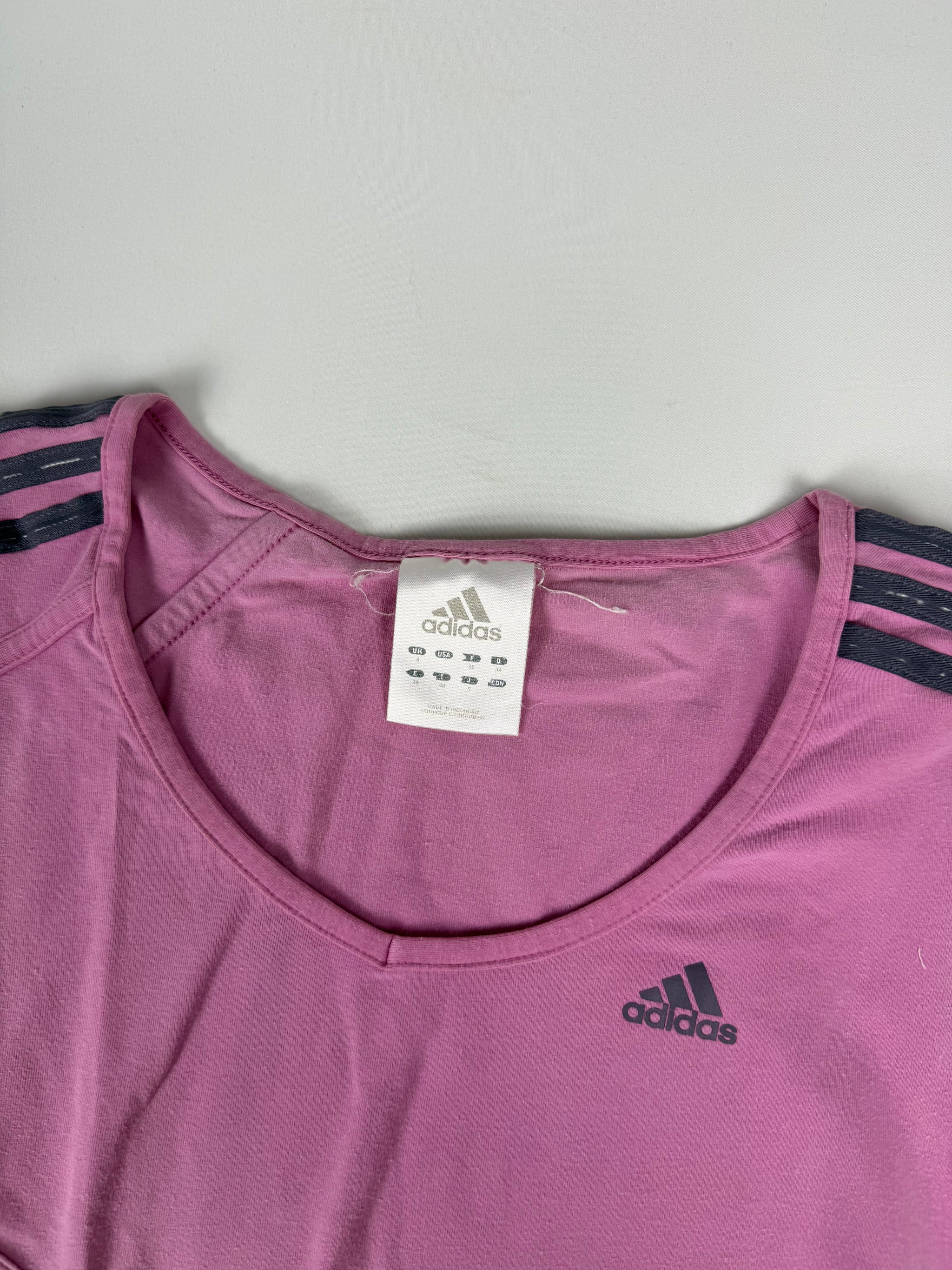 Pink asymmetric logo tee (S)
