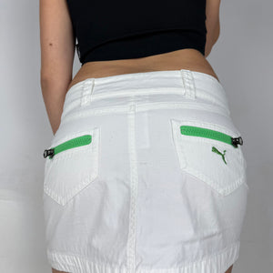 White low rise mini skirt (S/M)
