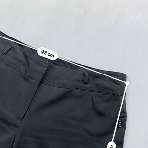 Black office low rise mini short (L)