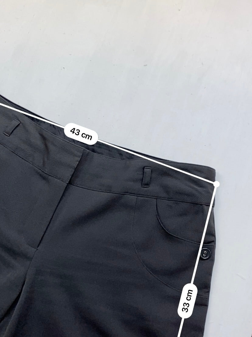 Black office low rise mini short (L)