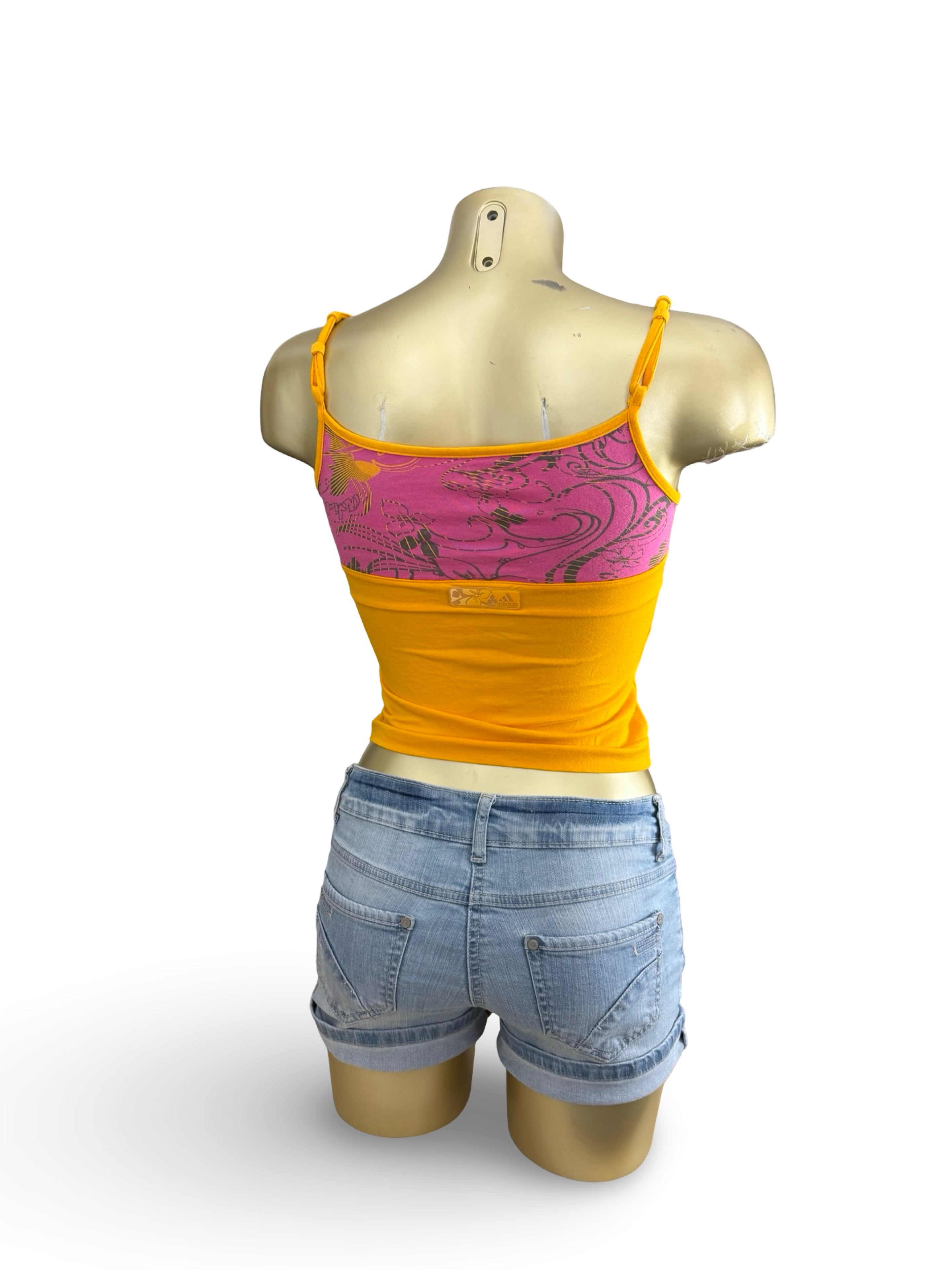Orange graphic 100% cotton top (XS/S)