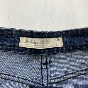 Navy denim low rise mini short (XS)