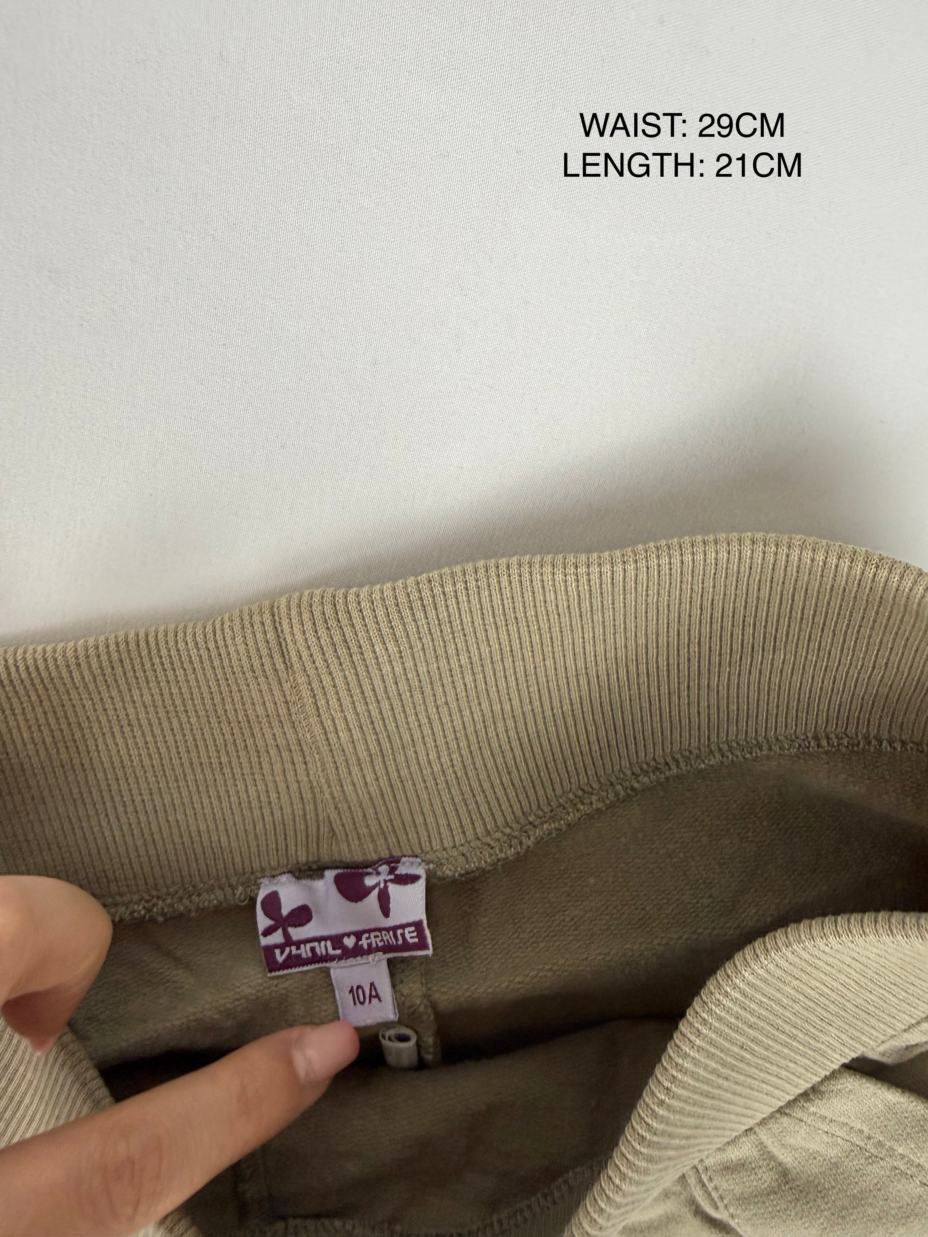 Khaki cotton mini short (XS)